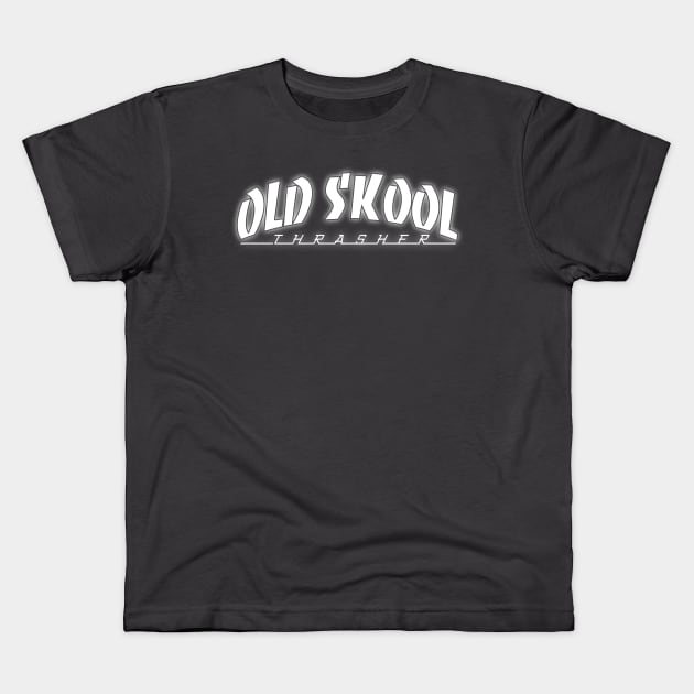 Old School Skateboarder W Kids T-Shirt by chilangopride